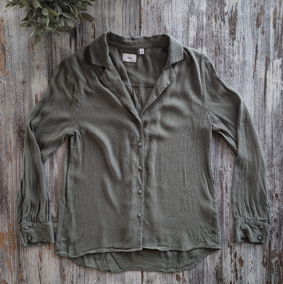 Aritzia Wilfred Tulum Blouse Sage Women's Small - Picture 3 of 9